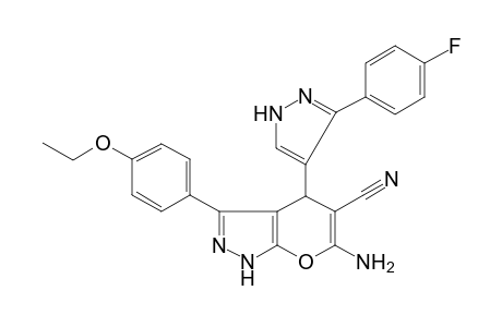 6-Amino-3-(4-ethoxyphenyl)-4-[5-(4-fluorophenyl)-1H-pyrazol-4-yl]-2,4-dihydropyrano[2,3-c]pyrazole-5-carbonitrile