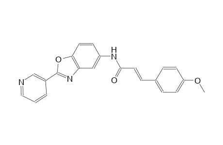 (2E)-3-(4-methoxyphenyl)-N-[2-(3-pyridinyl)-1,3-benzoxazol-5-yl]-2-propenamide