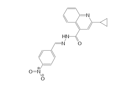 2-cyclopropyl-N'-[(E)-(4-nitrophenyl)methylidene]-4-quinolinecarbohydrazide