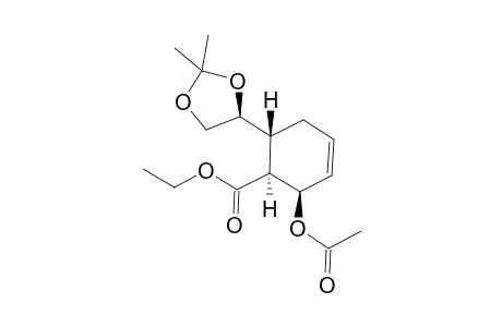 Ethyl 2-acetoxy-6-[(4S)-2,2-dimethyl-1,3-dioxolan-4-yl]-(1S,2R,6R)-3-cyclohexene-1-carboxylate