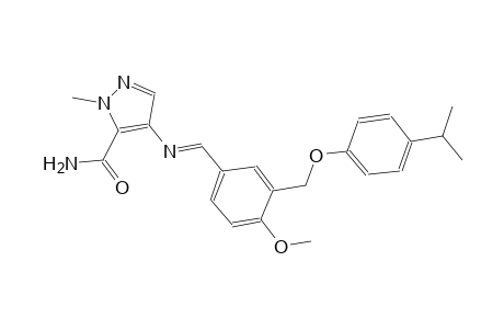 4-[((E)-{3-[(4-isopropylphenoxy)methyl]-4-methoxyphenyl}methylidene)amino]-1-methyl-1H-pyrazole-5-carboxamide