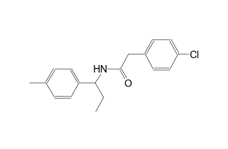 2-(4-chlorophenyl)-N-[1-(4-methylphenyl)propyl]acetamide