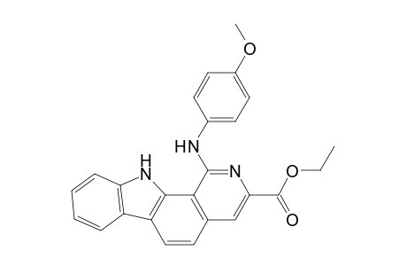 1-(4-methoxyanilino)-11H-pyrido[3,4-a]carbazole-3-carboxylic acid ethyl ester