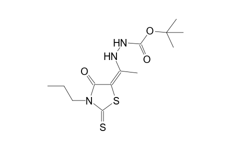 tert-Butyl 2-[(1E)-1-(4-oxo-3-propyl-2-thioxo-1,3-thiazolidin-5-ylidene)ethyl]hydrazinecarboxylate