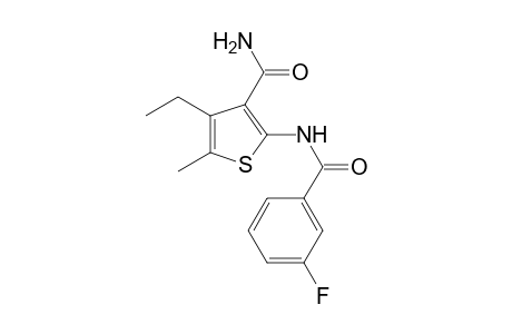 4-Ethyl-2-[(3-fluorobenzoyl)amino]-5-methyl-thiophene-3-carboxamide