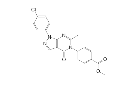 benzoic acid, 4-[1-(4-chlorophenyl)-1,4-dihydro-6-methyl-4-oxo-5H-pyrazolo[3,4-d]pyrimidin-5-yl]-, ethyl ester