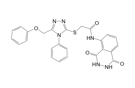 N-(1,4-diketo-2,3-dihydrophthalazin-5-yl)-2-[[5-(phenoxymethyl)-4-phenyl-1,2,4-triazol-3-yl]thio]acetamide