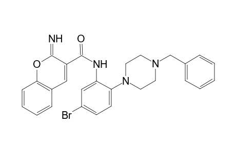 N-(2-(4-benzylpiperazin-1-yl)-5-bromophenyl)-2-imino-2H-chromene-3-carboxamide