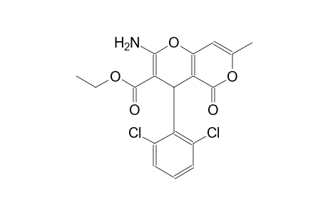 ethyl 2-amino-4-(2,6-dichlorophenyl)-7-methyl-5-oxo-4H,5H-pyrano[4,3-b]pyran-3-carboxylate
