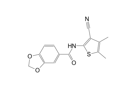 N-(3-cyano-4,5-dimethyl-2-thienyl)-1,3-benzodioxole-5-carboxamide