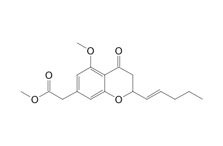 5-Methoxy-2-(1'-pentenyl)-7-[(methoxycarbonyl)methyl]-2,3-dihydro-benzopyran-4(4H)-one