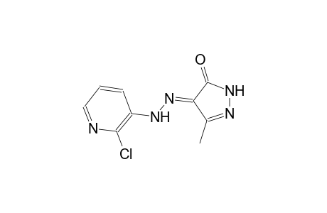 (4E)-3-methyl-1H-pyrazole-4,5-dione 4-[(2-chloro-3-pyridinyl)hydrazone]
