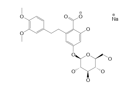 VITTARIN_D;5-GLUCOSYLOXY-3-HYDROXY-3',4'-DIMETHOXYBIBENZYL-2-CARBOXYLIC_ACID