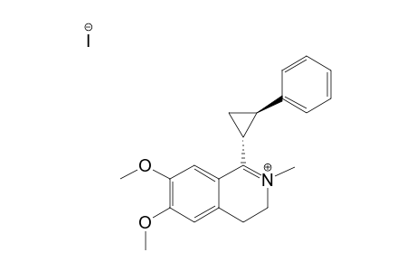 6,7-DIMETHOXY-2-METHYL-1-(TRANS-2'-PHENYLCYClOPROPYL)-3,4-DIHYDROISOQUINOLINIUM-IODIDE