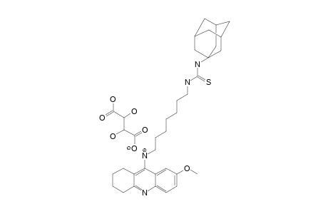 1-ADAMANTYL-3-[2-(7-METHOXY-1,2,3,4-TETRAHYDROACRIDIN-9-YL-AMINO)-HEPTYL]-THIOUREA-2,3-DIHYDROXYSUCCINATE