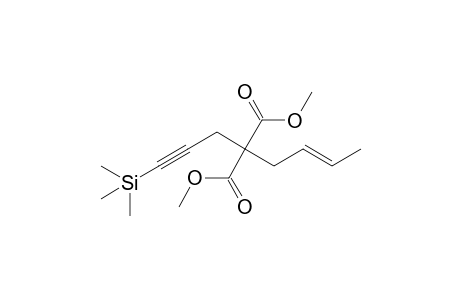 Dimethyl 2-[(E)-but-2-enyl]-2-(3-trimethylsilylprop-2-ynyl)propanedioate