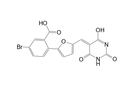 5-bromo-2-{5-[(Z)-(4-hydroxy-2,6-dioxo-1,6-dihydro-5(2H)-pyrimidinylidene)methyl]-2-furyl}benzoic acid
