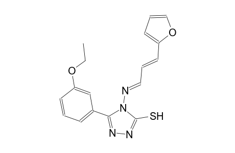 5-(3-ethoxyphenyl)-4-{[(E,2E)-3-(2-furyl)-2-propenylidene]amino}-4H-1,2,4-triazol-3-yl hydrosulfide