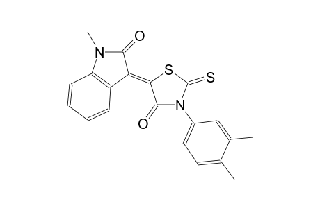 2H-indol-2-one, 3-[3-(3,4-dimethylphenyl)-4-oxo-2-thioxo-5-thiazolidinylidene]-1,3-dihydro-1-methyl-, (3Z)-
