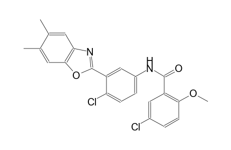 benzamide, 5-chloro-N-[4-chloro-3-(5,6-dimethyl-2-benzoxazolyl)phenyl]-2-methoxy-