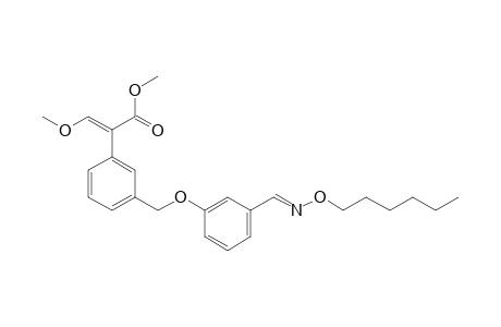 Benzeneacetic acid, 3-[[3-[[(hexyloxy)imino]methyl]phenoxy]methyl]-alpha-(methoxymethylene)-, methyl ester