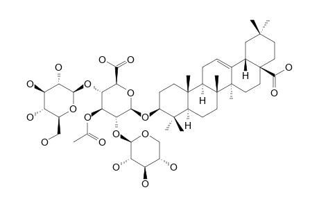 GOYASAPONIN-III;OLEANOLIC-ACID-3-O-[BETA-D-XYLOPYRANOSYL-(1->2)]-[BETA-D-XYLOPYRANOSYL-(1->4)]-3'-O-ACETYL-BETA-D-GLUCOPYRANOSIDURONIC-ACID