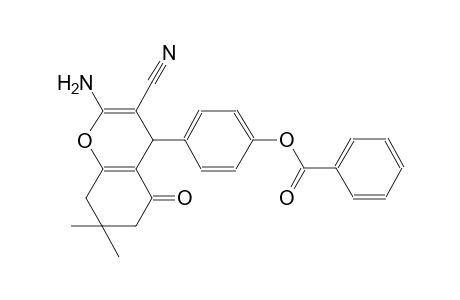 4H-1-benzopyran-3-carbonitrile, 2-amino-4-[4-(benzoyloxy)phenyl]-5,6,7,8-tetrahydro-7,7-dimethyl-5-oxo-