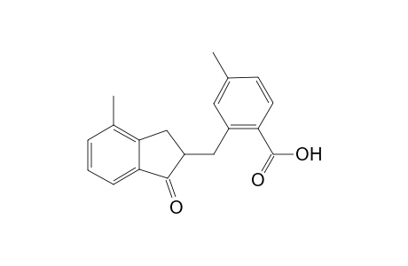 2-[(1-keto-4-methyl-indan-2-yl)methyl]-4-methyl-benzoic acid