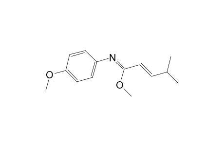 trans-N-p-Methoxyphenyl-4-methyl-2-pentenoimidate