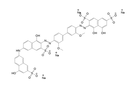 2,7-Naphthalenedisulfonic acid, 4,5-dihydroxy-3-[[4'-[[1-hydroxy-6-[(5-hydroxy-7-sulfo-2-naphthalenyl)amino]-3-sulfo-2-naphthalenyl]azo]-3,3'-dimethoxy[1,1'-biphenyl]-4-yl]azo]-, tetrasodium salt