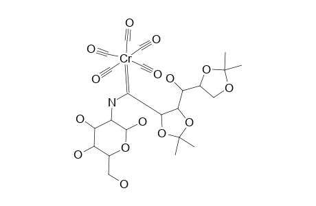 (E)-PENTACARBONYL-(N-2'-GLUCOSYL-1-AMINO-1-DEOXY-2,3:5,6-DI-O-ISOPROPYLIDENE-D-GULITOL-1-YLIDENE)-CHROMIUM-(0)
