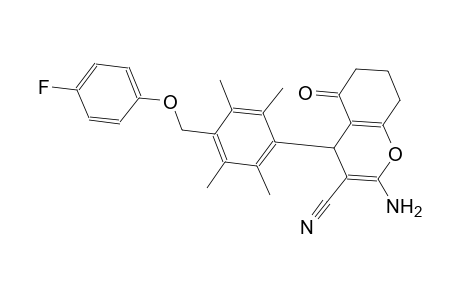 2-amino-4-{4-[(4-fluorophenoxy)methyl]-2,3,5,6-tetramethylphenyl}-5-oxo-5,6,7,8-tetrahydro-4H-chromene-3-carbonitrile