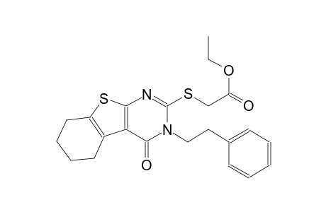 ethyl {[4-oxo-3-(2-phenylethyl)-3,4,5,6,7,8-hexahydro[1]benzothieno[2,3-d]pyrimidin-2-yl]sulfanyl}acetate