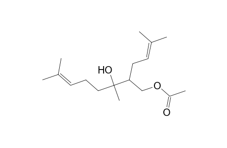 3-Hydroxy-3,7-dimethyl-2-(3-methyl-2-butenyl)-6-octenyl acetate