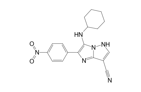 3-(Cyclohexylamino)-2-(4-nitrophenyl)-5H-imidazo[1,2-b]pyrazole-7-carbonitrile