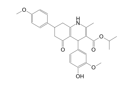 3-quinolinecarboxylic acid, 1,4,5,6,7,8-hexahydro-4-(4-hydroxy-3-methoxyphenyl)-7-(4-methoxyphenyl)-2-methyl-5-oxo-, 1-methylethyl ester