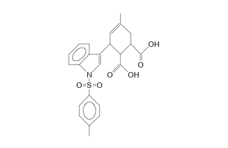 (1RS, 2Sr,3sr)-5-methyl-3-(1'-tosyl-indol-3'-yl)-cyclohex-4-ene-1,2-dicarboxylic acid
