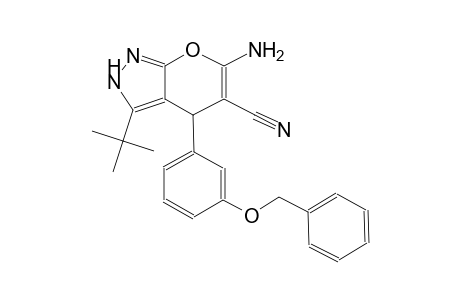 pyrano[2,3-c]pyrazole-5-carbonitrile, 6-amino-3-(1,1-dimethylethyl)-2,4-dihydro-4-[3-(phenylmethoxy)phenyl]-