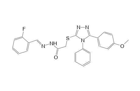 acetic acid, [[5-(4-methoxyphenyl)-4-phenyl-4H-1,2,4-triazol-3-yl]thio]-, 2-[(E)-(2-fluorophenyl)methylidene]hydrazide