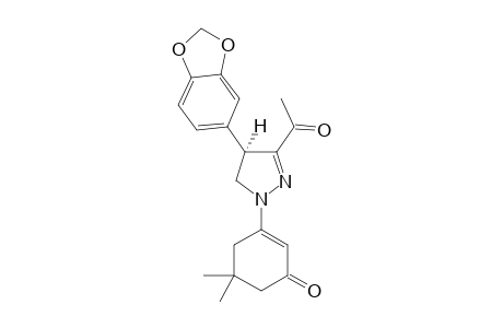 3-[3-Acetyl-4(R)-(3,4-methylenedioxyphenyl)-2-pyrazolin-1-yl]-5,5-dimethylcyclohex-2-en-1-one