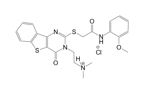 2-(2-{[2-(2-methoxyanilino)-2-oxoethyl]sulfanyl}-4-oxo[1]benzothieno[3,2-d]pyrimidin-3(4H)-yl)-N,N-dimethylethanaminium chloride