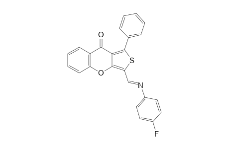 1-Phenyl-3-[(p-fluorophenylimino)methyl]-9H-thieno[3,4-b]chromen-9-one