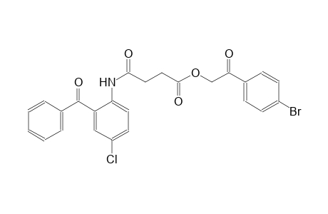 butanoic acid, 4-[(2-benzoyl-4-chlorophenyl)amino]-4-oxo-, 2-(4-bromophenyl)-2-oxoethyl ester