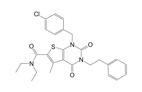 thieno[2,3-d]pyrimidine-6-carboxamide, 1-[(4-chlorophenyl)methyl]-N,N-diethyl-1,2,3,4-tetrahydro-5-methyl-2,4-dioxo-3-(2-phenylethyl)-