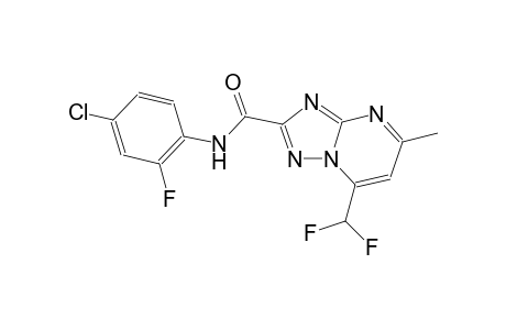 N-(4-chloro-2-fluorophenyl)-7-(difluoromethyl)-5-methyl[1,2,4]triazolo[1,5-a]pyrimidine-2-carboxamide