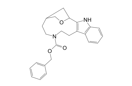1,4-Methano-7H-[1,6]oxaazacycloundecino[10,9-b]indole-7-carboxylic acid, 1,3,4,5,6,8,9,14-octahydro-, phenylmethyl ester, (1R*,4S*)-(.+-.)-