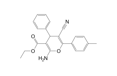 2-Amino-5-cyano-4-phenyl-6-(p-tolyl)-4H-pyran-3-carboxylic acid ethyl ester