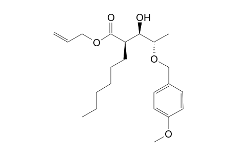 (R)-2-[(1R,2S)-1-Hydroxy-2-(4-methoxy-benzyloxy)-propyl]-octanoic acid allyl ester
