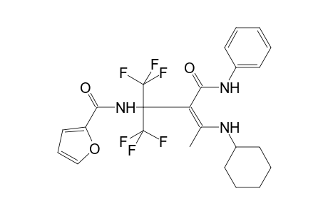 (2Z)-3-(cyclohexylamino)-2-[1,1,1,3,3,3-hexafluoro-2-(furan-2-ylformamido)propan-2-yl]-N-phenylbut-2-enamide