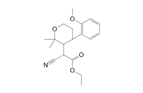 Acetic acid, 2-cyano-2-[tetrahydro-4-(2-methoxyphenyl)-2,2-dimethyl-2H-pyran-3-yl]-, ethyl ester